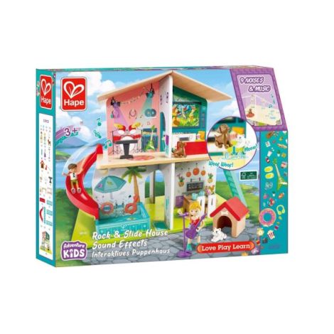 Jucarie - Casuta de papusi cu mobila (8 camere si 9 efecte muzicale) - poza 1