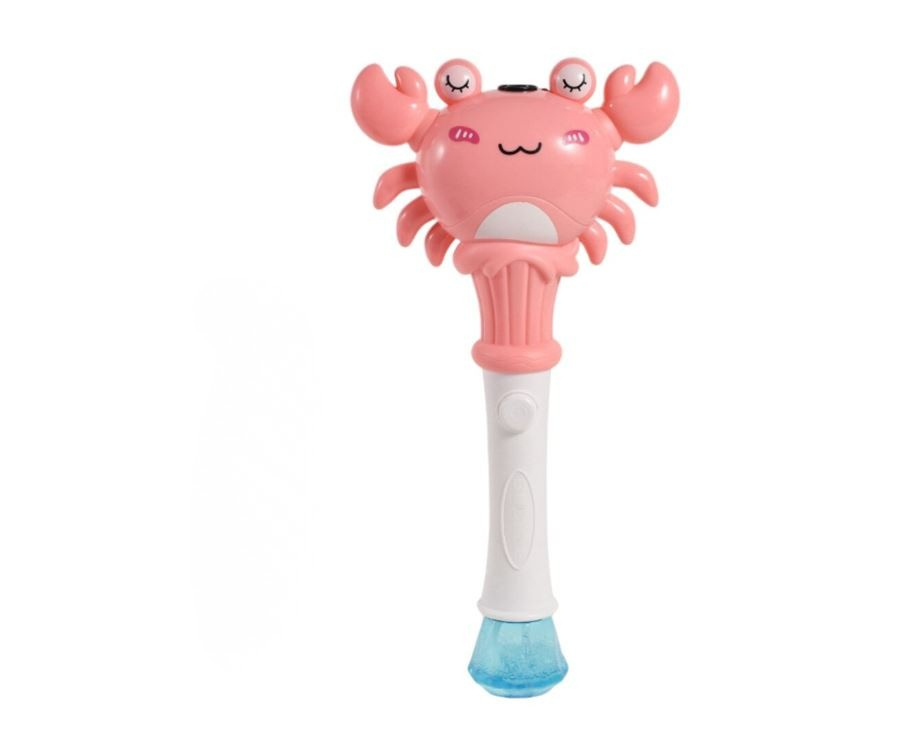 Jucarie Crab electric de facut baloane de sapun cu lumina si sunete - ( roz )