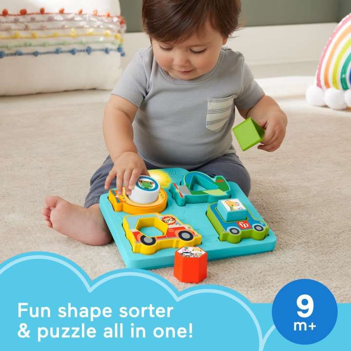 Jucarie cu forme de sortare autovehicule si sunete Fisher Price - poza 2