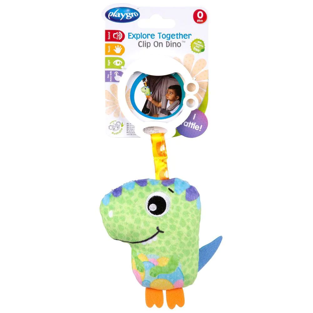 Jucarie de agatat la carucior PlayGro Dinozaur - poza 2
