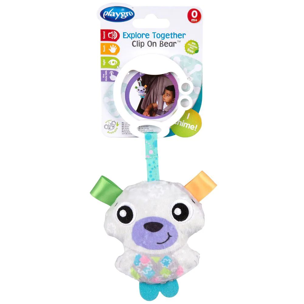 Jucarie de agatat la carucior PlayGro Ursulet Polar - poza 2