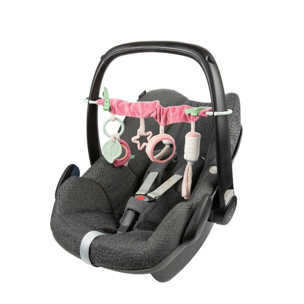 Jucarie de agatat la carucior sau scaun auto Canpol Pastel Friends Roz - poza 2