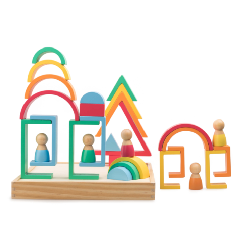 Jucarie de construit Montessori Curcubeu Kipod - poza 2