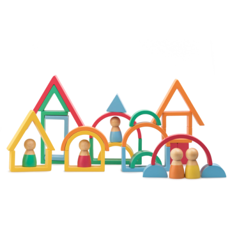 Jucarie de construit Montessori Curcubeu Kipod - poza 3