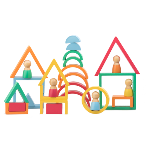 Jucarie de construit Montessori Curcubeu Kipod - poza 4