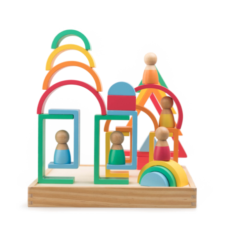 Jucarie de construit Montessori Curcubeu Kipod - poza 5