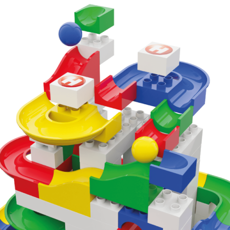 Jucarie de construit pentru copii Marble Run Hubelino (123 piese) - poza 3