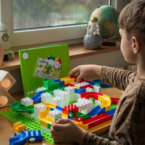 Jucarie de construit pentru copii Marble Run Hubelino (213 piese) - poza 5