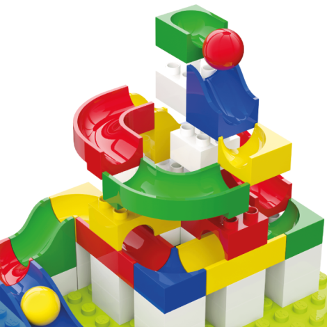 Jucarie de construit pentru copii Marble Run Hubelino (45 piese) - poza 3