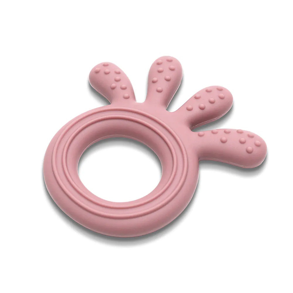 Jucarie de dentitie din silicon Lorelli Baby Care Octopus Natural Pink - poza 1