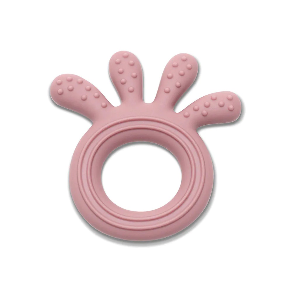 Jucarie de dentitie din silicon Lorelli Baby Care Octopus Natural Pink - poza 2