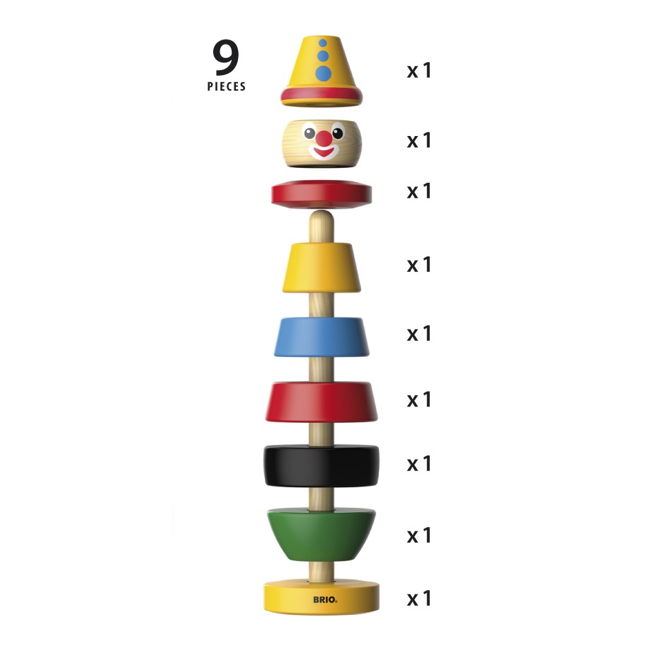 Jucarie de lemn de stivuit Brio Stacking Clown - poza 4
