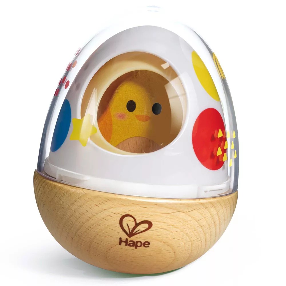 Jucarie de lemn pentru bebelusi Hape Wobber Wonder Ou cu Puisor - poza 1