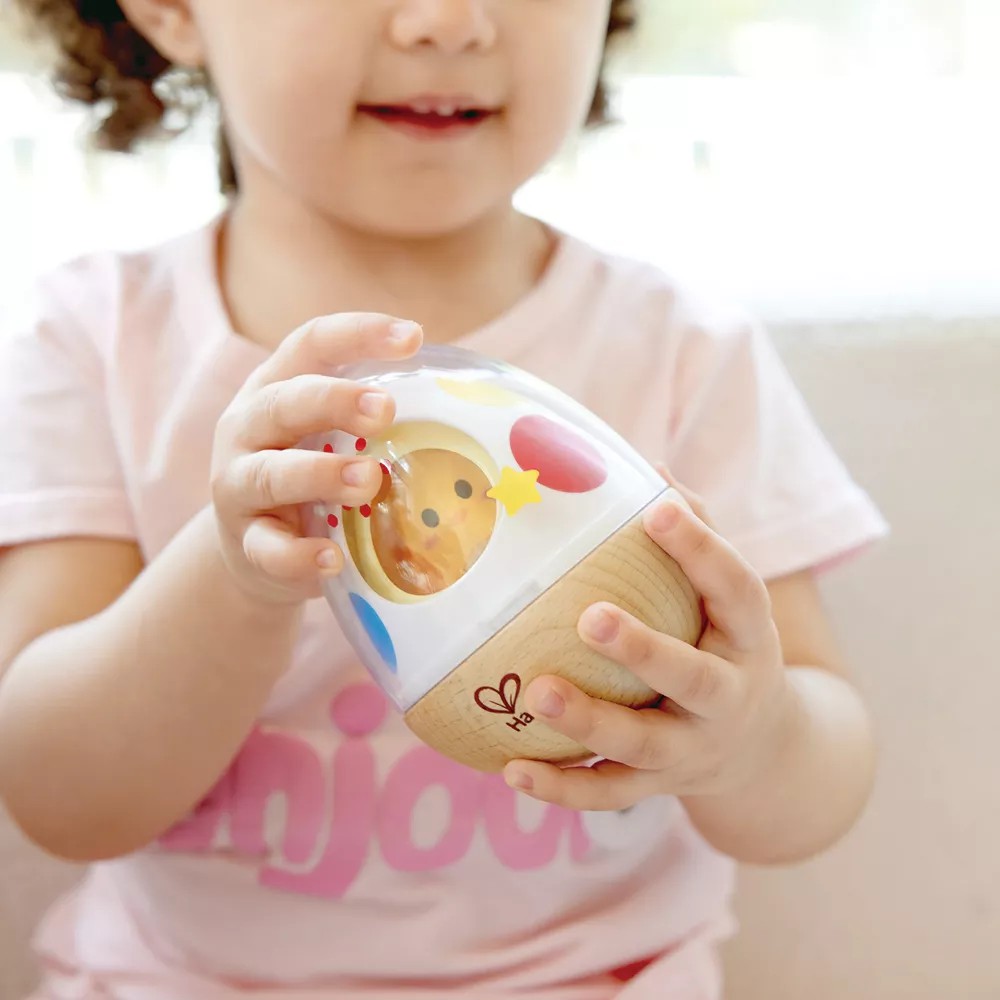 Jucarie de lemn pentru bebelusi Hape Wobber Wonder Ou cu Puisor - poza 4
