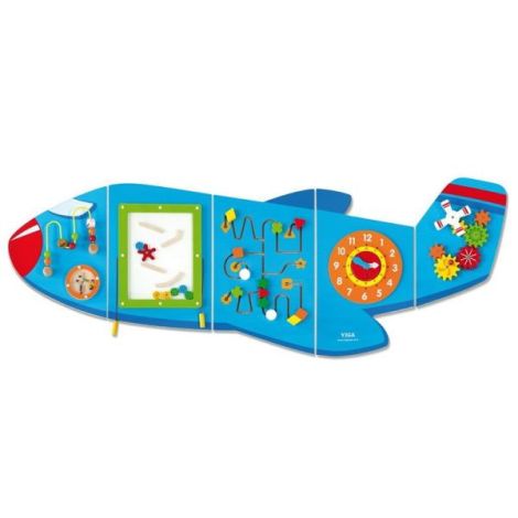 Jucarie de perete multifunctional XXL, Avion, 180 cm - poza 1