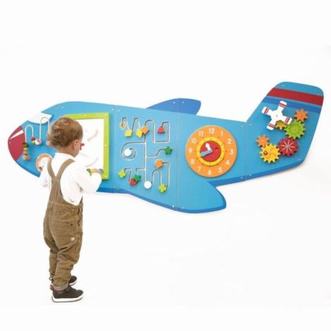 Jucarie de perete multifunctional XXL, Avion, 180 cm - poza 2