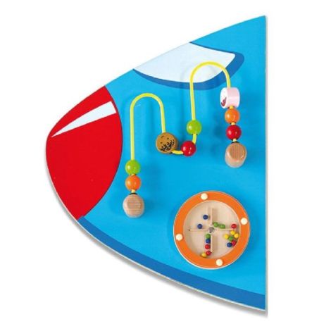 Jucarie de perete multifunctional XXL, Avion, 180 cm - poza 3