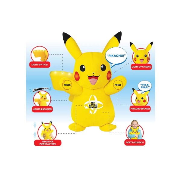 Jucarie de plus cu functii Pokemon Pikachu - poza 4