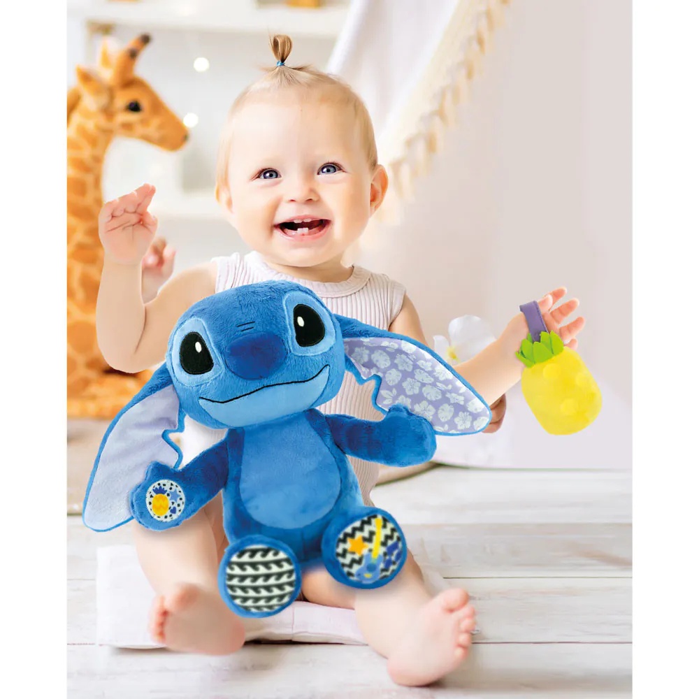 Jucarie de plus cu sunete Clementoni Baby Disney Stitch - poza 3
