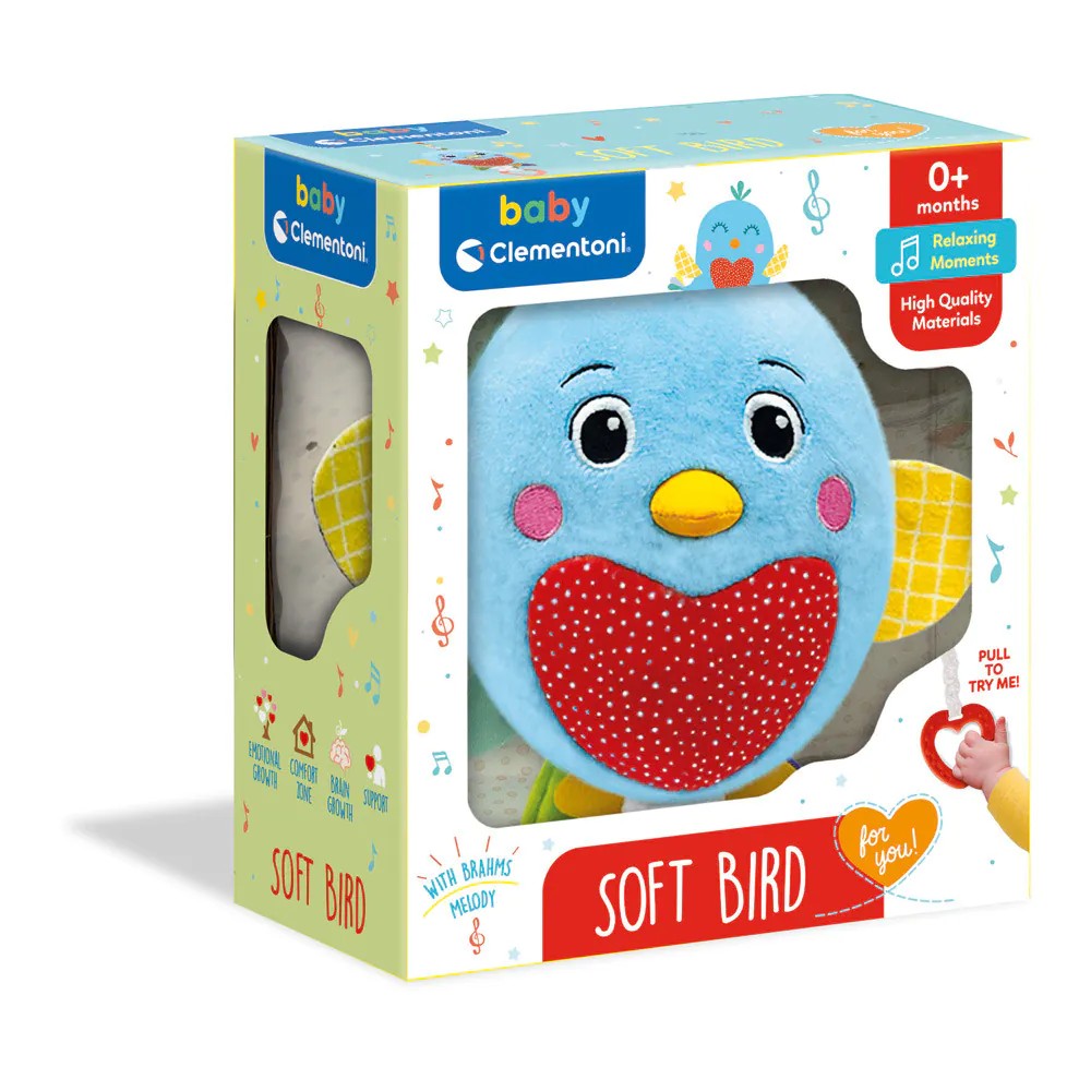 Jucarie de plus cu sunete Clementoni Baby Soft Bird - poza 3