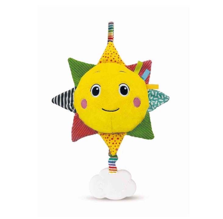 Jucarie de plus cu sunete Clementoni Baby Soft Sun - poza 1