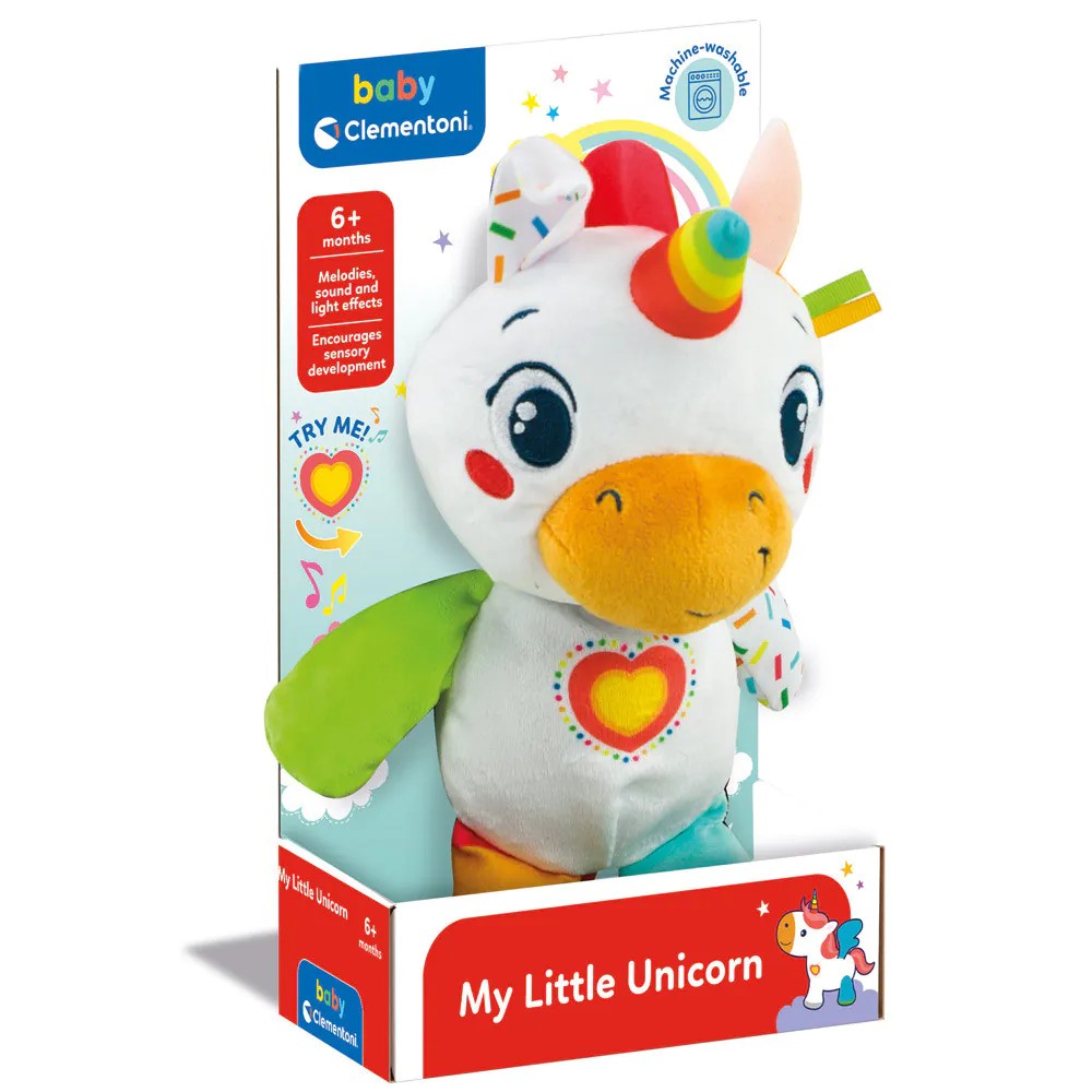 Jucarie de plus cu sunete Clementoni Baby Unicorn - poza 2
