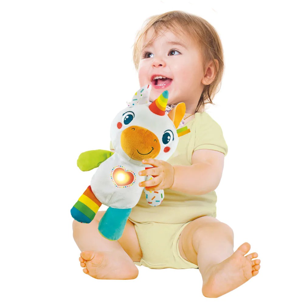 Jucarie de plus cu sunete Clementoni Baby Unicorn - poza 4