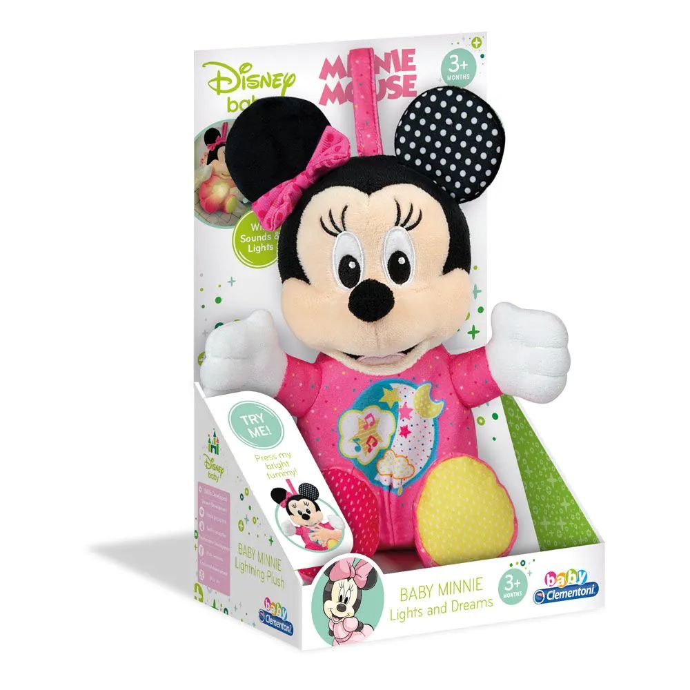 Jucarie de plus cu sunete si lumini Clementoni Baby Minnie Mouse - poza 2
