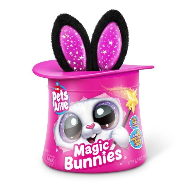 Jucarie de plus interactiva cu accesorii surpriza, Pets Alive Iepurasul Magician, diverse modele - poza 1