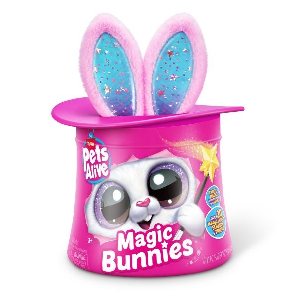 Jucarie de plus interactiva cu accesorii surpriza, Pets Alive Iepurasul Magician, diverse modele - poza 3