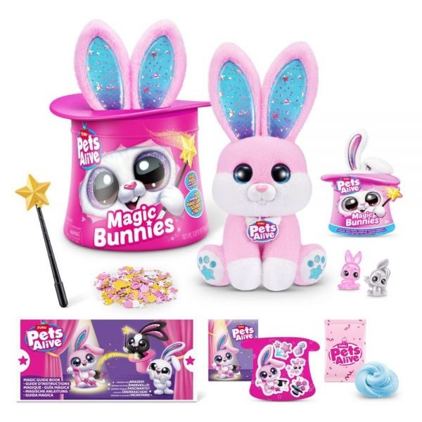 Jucarie de plus interactiva cu accesorii surpriza, Pets Alive Iepurasul Magician, diverse modele - poza 5