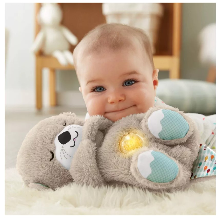 Jucarie de plus interactiva pentru bebelusi Fisher Price vidra - poza 2