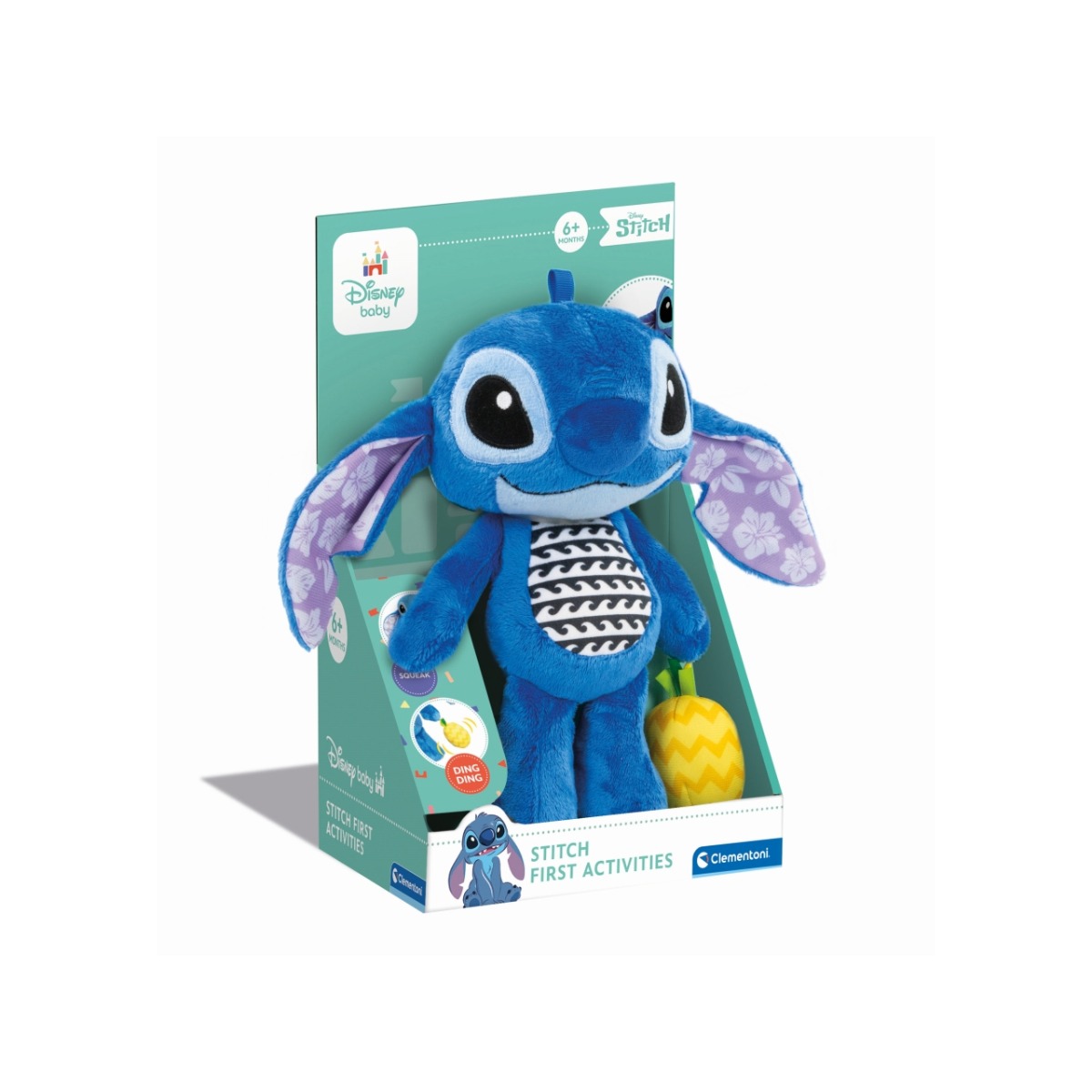 Jucarie de plus pentru bebelusi Clementoni Baby Disney Stitch - poza 3