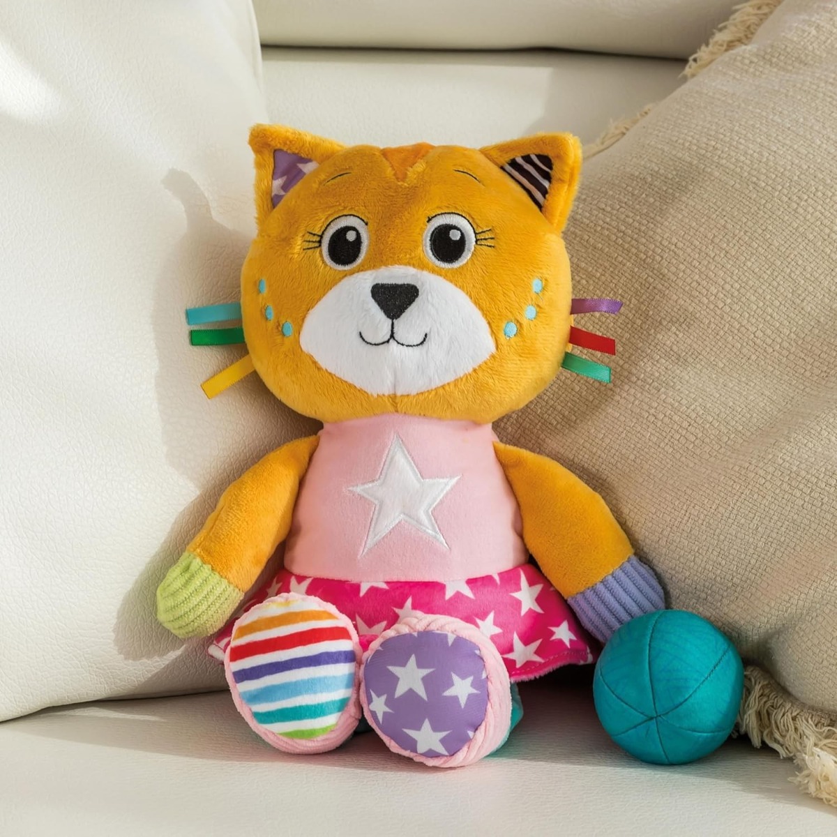 Jucarie de plus pentru bebelusi Clementoni Baby Pisica - poza 2
