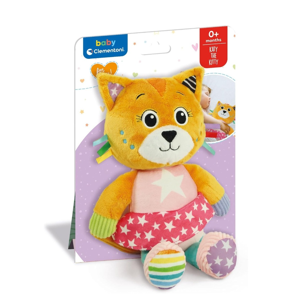 Jucarie de plus pentru bebelusi Clementoni Baby Pisica - poza 3