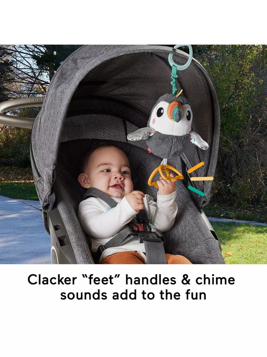 Jucarie de plus pentru bebelusi Fisher Price Flap And Go Tucan - poza 4