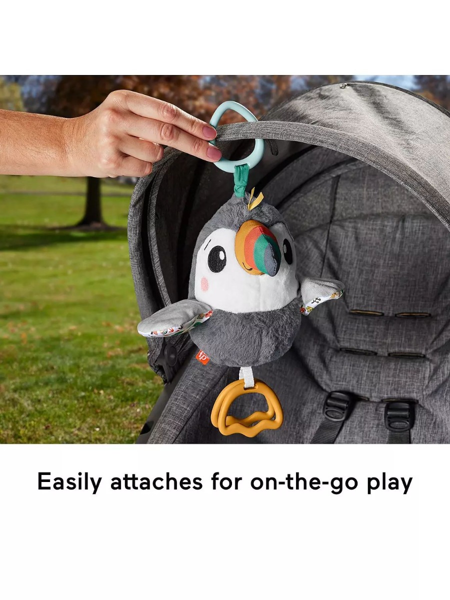 Jucarie de plus pentru bebelusi Fisher Price Flap And Go Tucan - poza 5