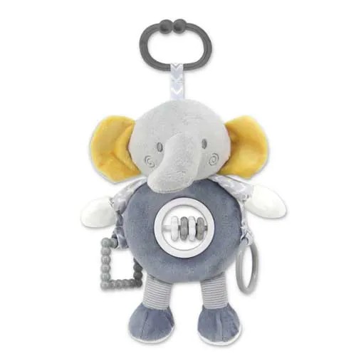 Jucarie de plus pentru carucior Lorelli Natural Elefant Gri - poza 1