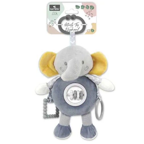 Jucarie de plus pentru carucior Lorelli Natural Elefant Gri - poza 2