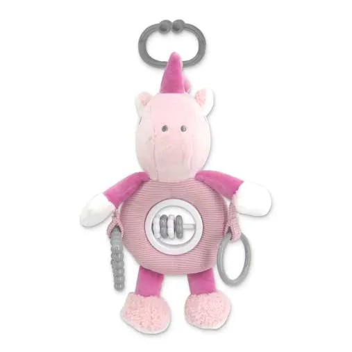 Jucarie de plus pentru carucior Lorelli Natural Unicorn Roz - poza 1