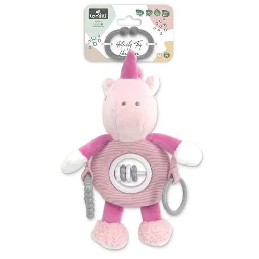 Jucarie de plus pentru carucior Lorelli Natural Unicorn Roz - poza 2