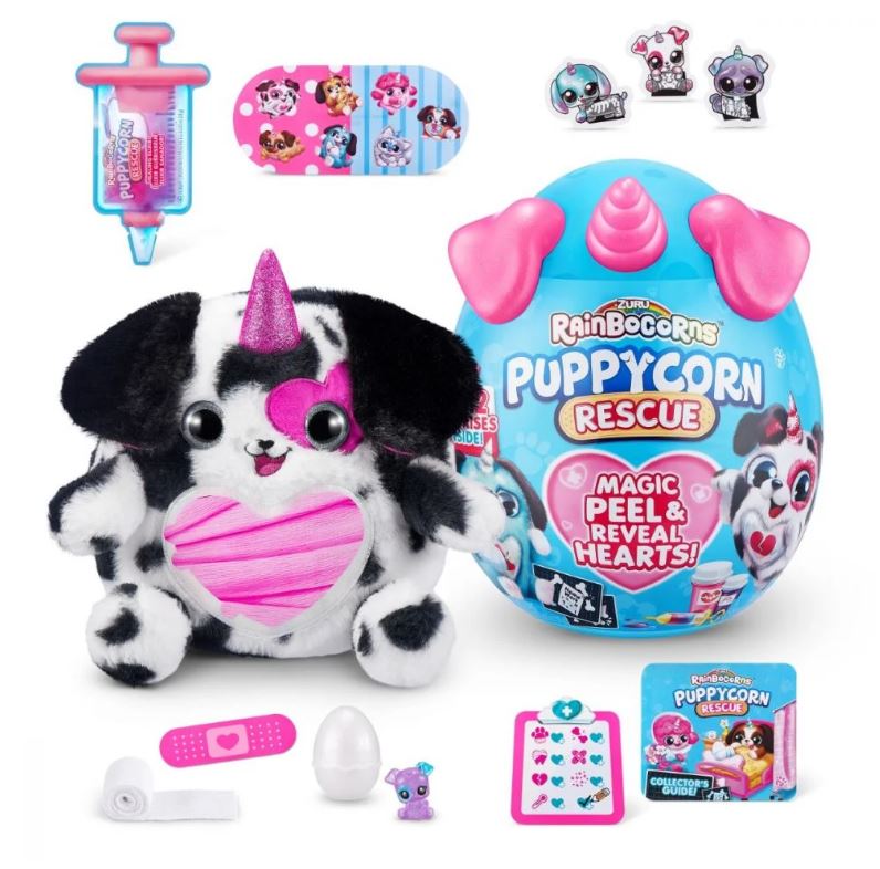 Jucarie de plus Rainbocorns Unicornul curcubeu Catelusul la doctor - poza 3
