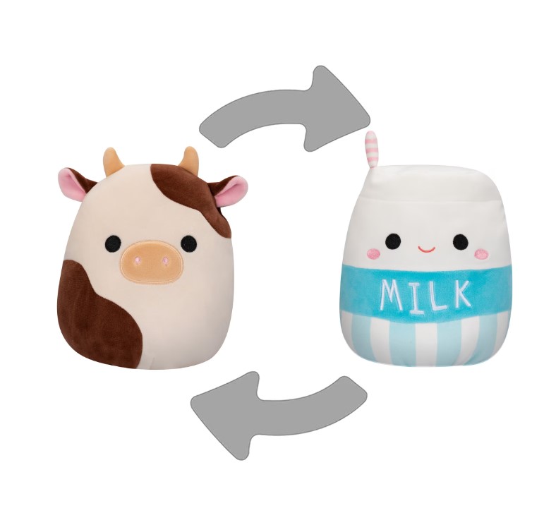 Jucarie de plus reversibila Squishmallows Squad Diverse Modele 12 cm - poza 3