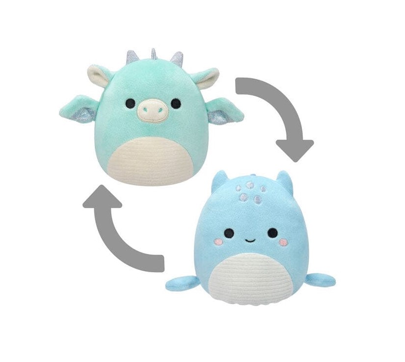 Jucarie de plus reversibila Squishmallows Squad Diverse Modele 12 cm - poza 4