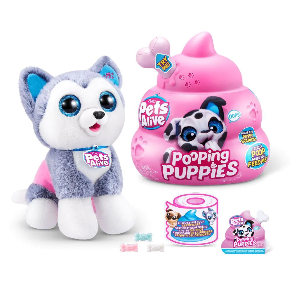 Jucarie de plus surpriza Catel Interactiv Pets Alive Pooping Puppies - poza 2