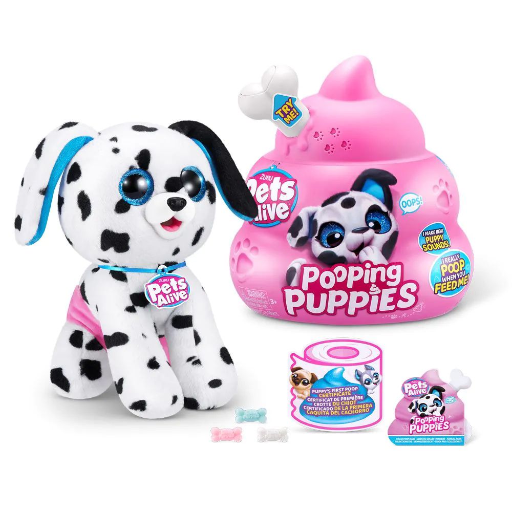 Jucarie de plus surpriza Catel Interactiv Pets Alive Pooping Puppies - poza 3