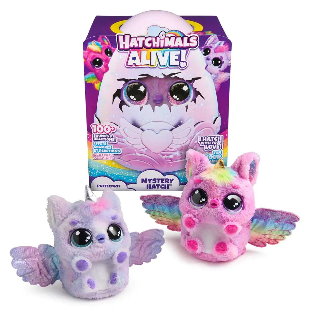 Jucarie de plus surpriza Hatchimals Pufficorn 6069132 - poza 1