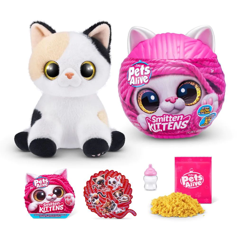 Jucarie de plus surpriza Pisoi Interactiv Pets Alive Smitten Kittens - poza 2