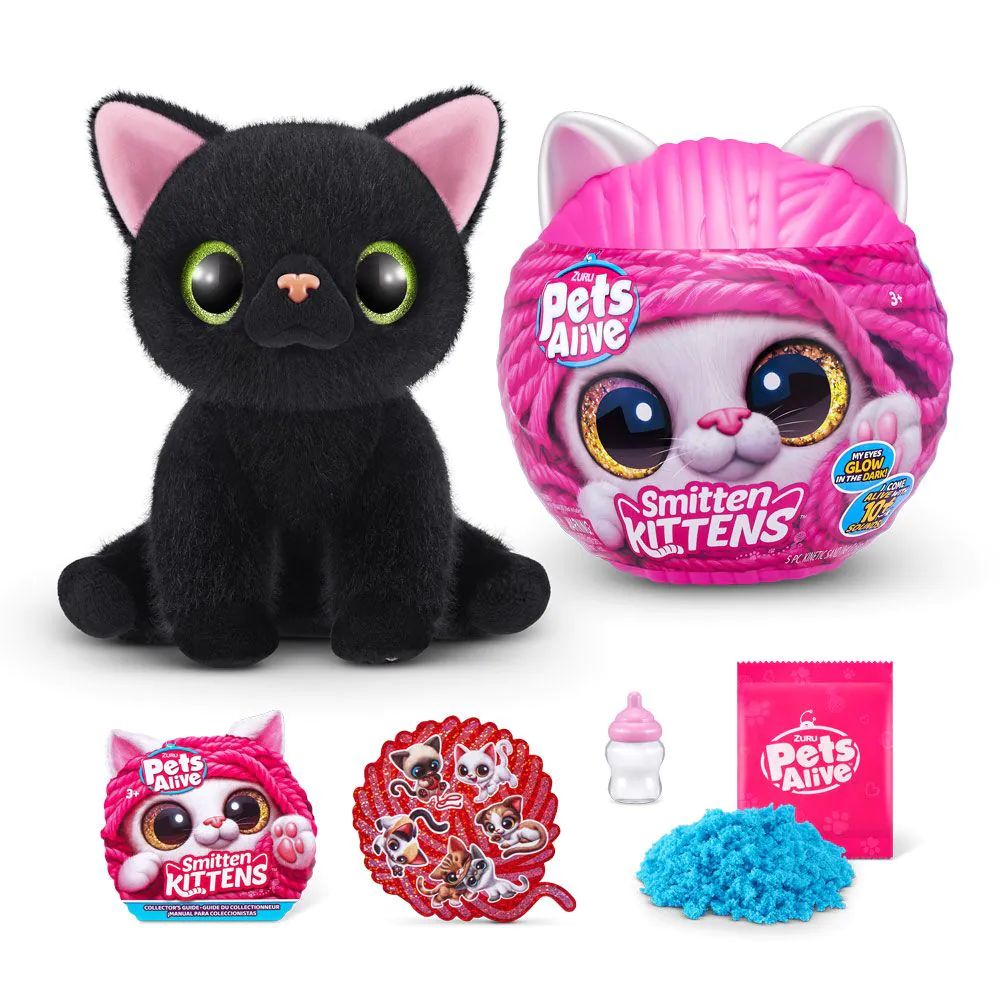 Jucarie de plus surpriza Pisoi Interactiv Pets Alive Smitten Kittens - poza 3