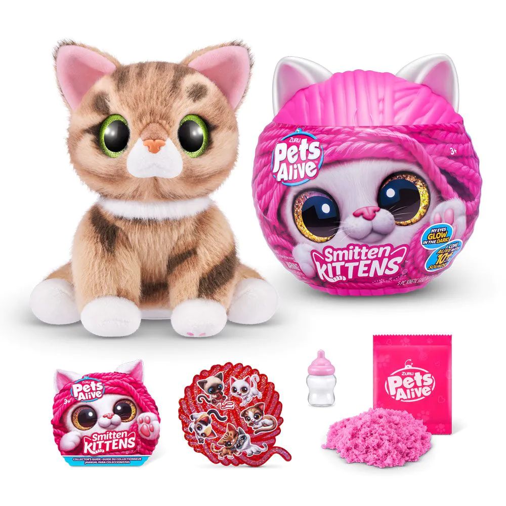 Jucarie de plus surpriza Pisoi Interactiv Pets Alive Smitten Kittens - poza 4